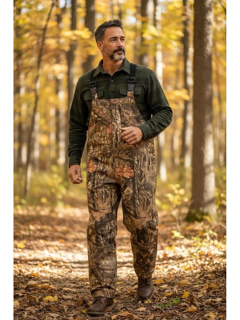 Break-Up Country Mossy Oak Mens Insulated Bib Overalls Sz 2XL, 29" Inseam
